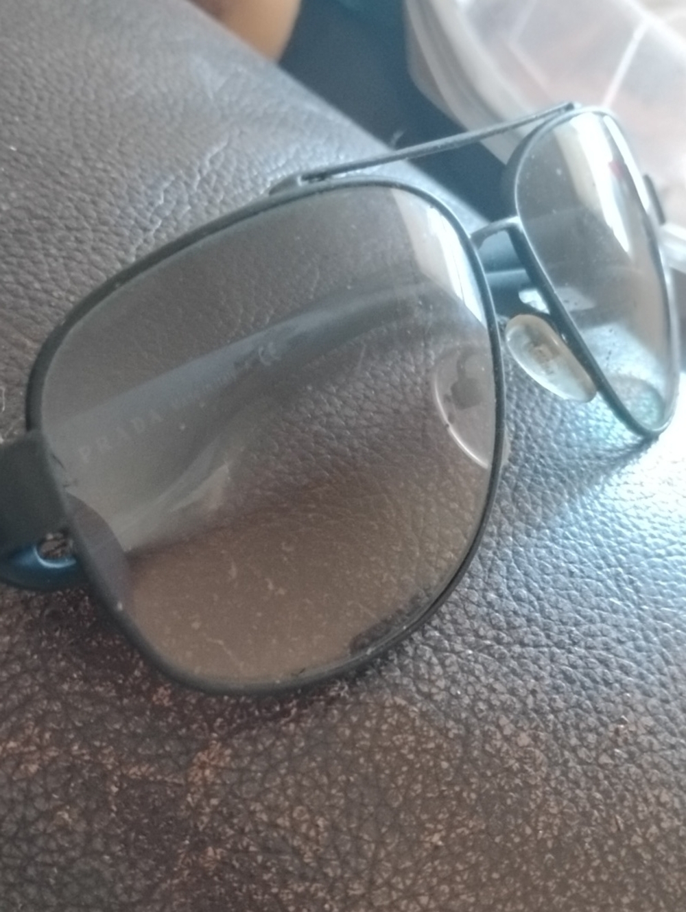 Men's Black Aviator Sunglasses - Prada